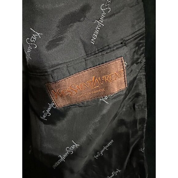 90s Yves Saint Laurent Velvet Blazer Jacket Size Small - Picture 7 of 7